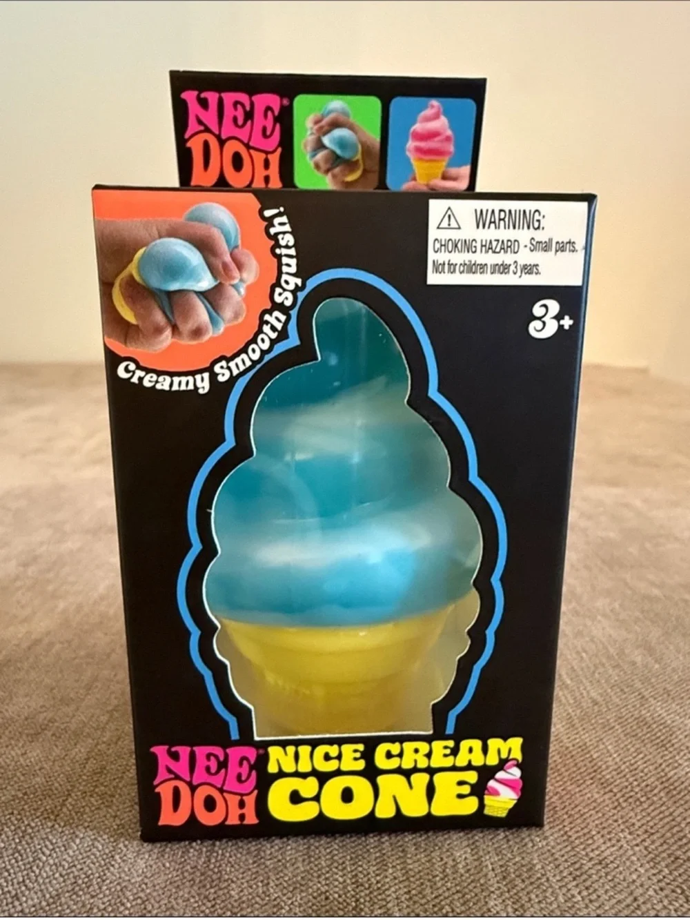NeeDoh Nice Cream Cone - Orange, Blue, Pink | Bundle Of All 3 Colors